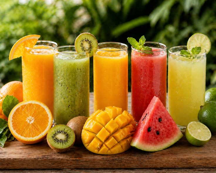 fresh juices pure refreshment beat the summer